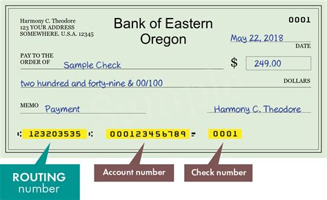 bank of eastern oregon routing number